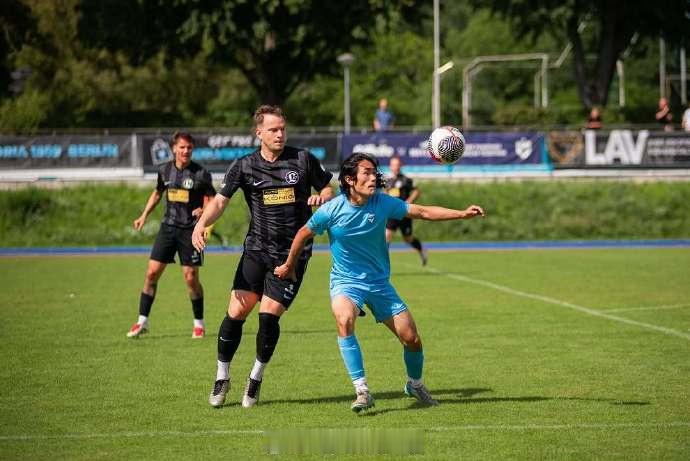 肖嘉懿进球。2月22日，德国东北德高级联赛(5)北区第18轮，柏林维多利亚主场