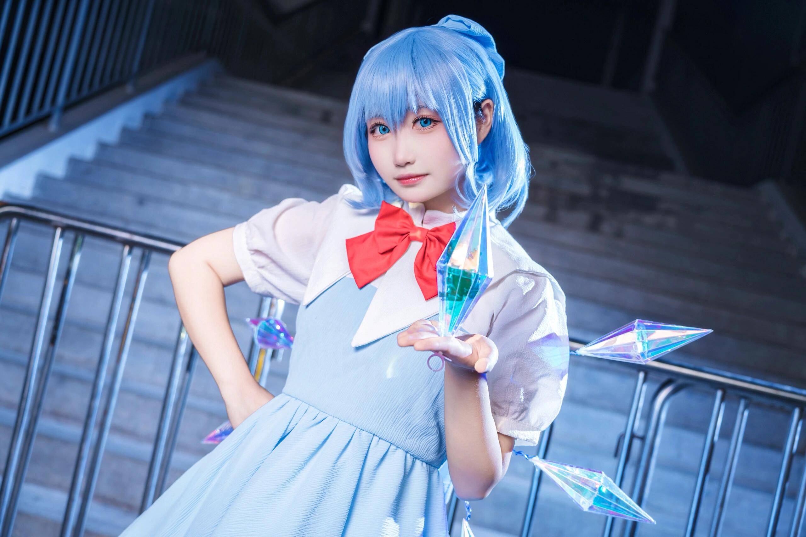 二次元少女 cos正片 漫展养眼造型大赏 琪露诺cos 东方project