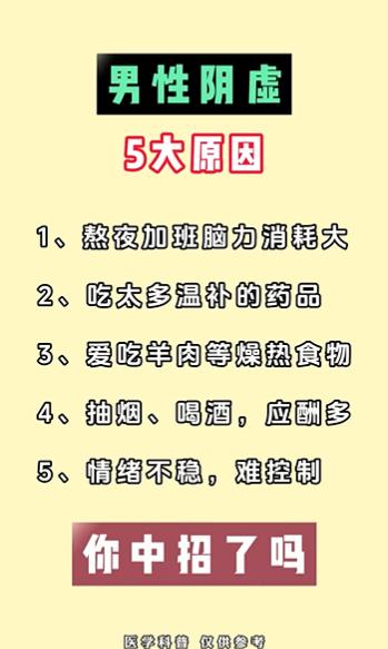 男性阴虚5大原因