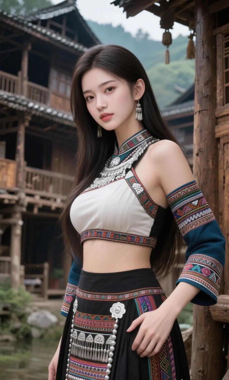 家人们谁能明白啊！咱就讲贵州女孩的颜值，那可像是女娲特意炫技才捏出来的呢！漫步在