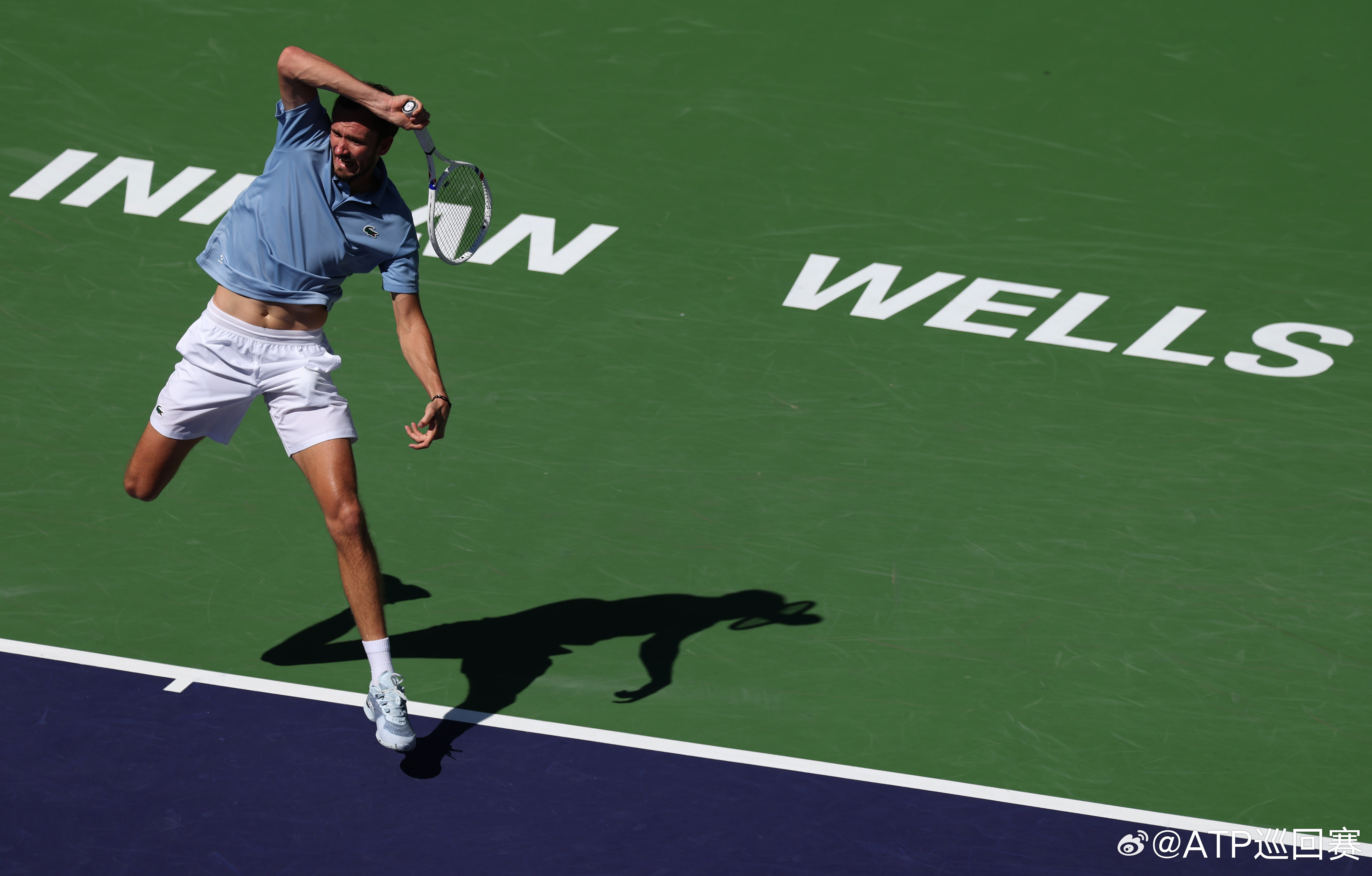即时战况：ATP1000印第安维尔斯大师赛第二场半决赛，梅德维德夫6-3拿下首盘