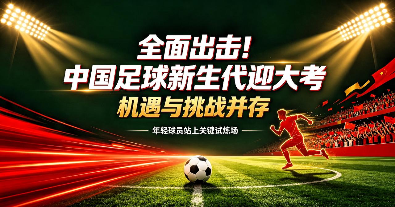 全面出击！中国足球新生代迎来大考，是机遇更是突围的机会全面出击，中国足球的
