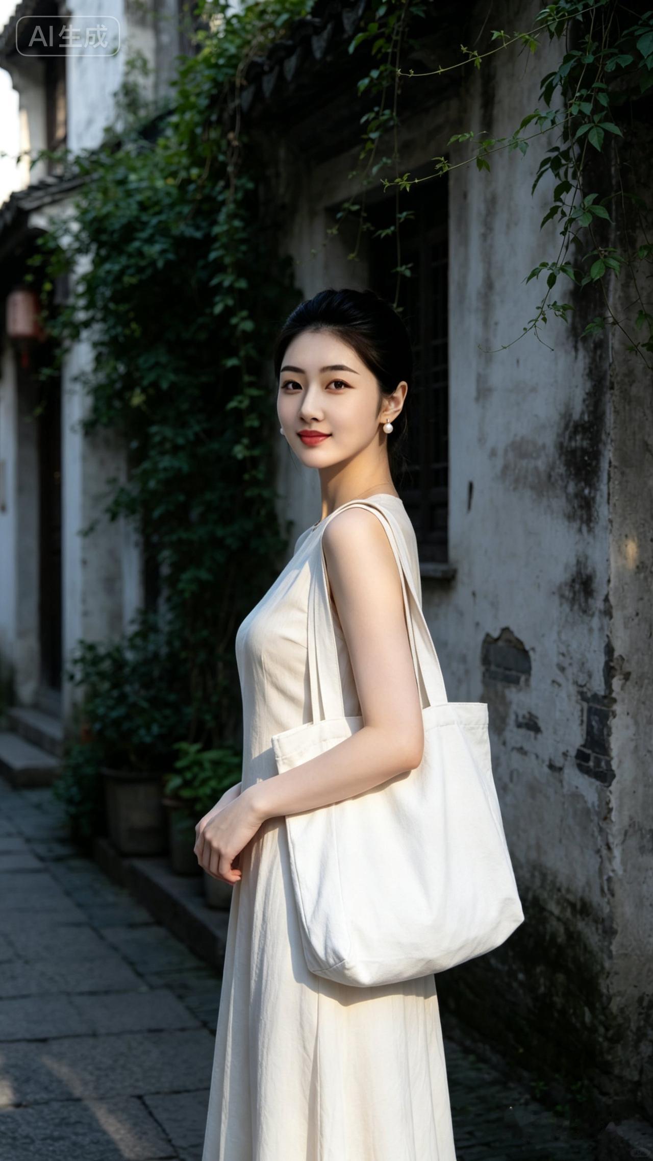 在青石小巷中漫步，感受时光的静谧与美好。