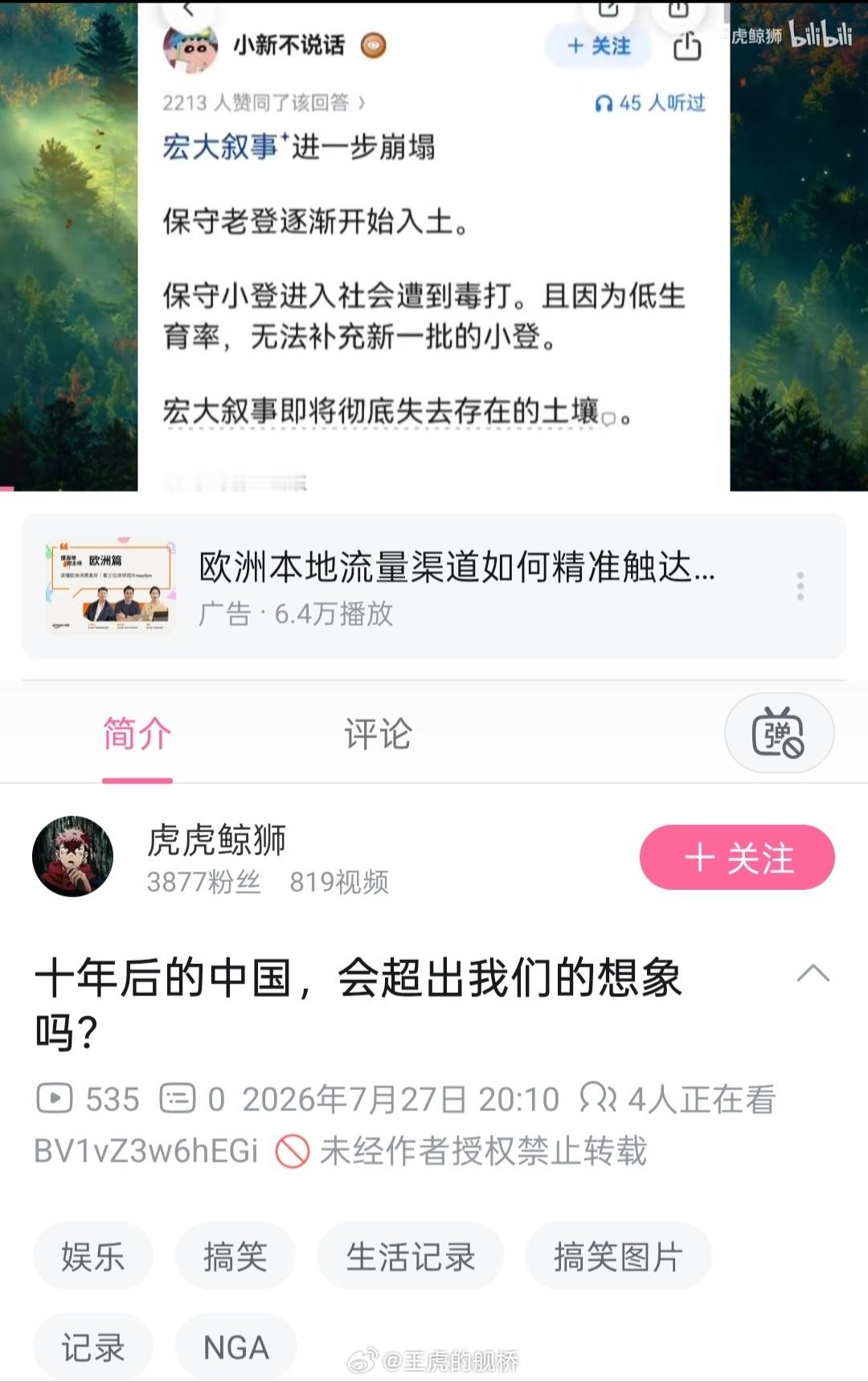 不是，你没意识到你一边说宏大叙事崩塌了一边自己在宏大叙事吗？