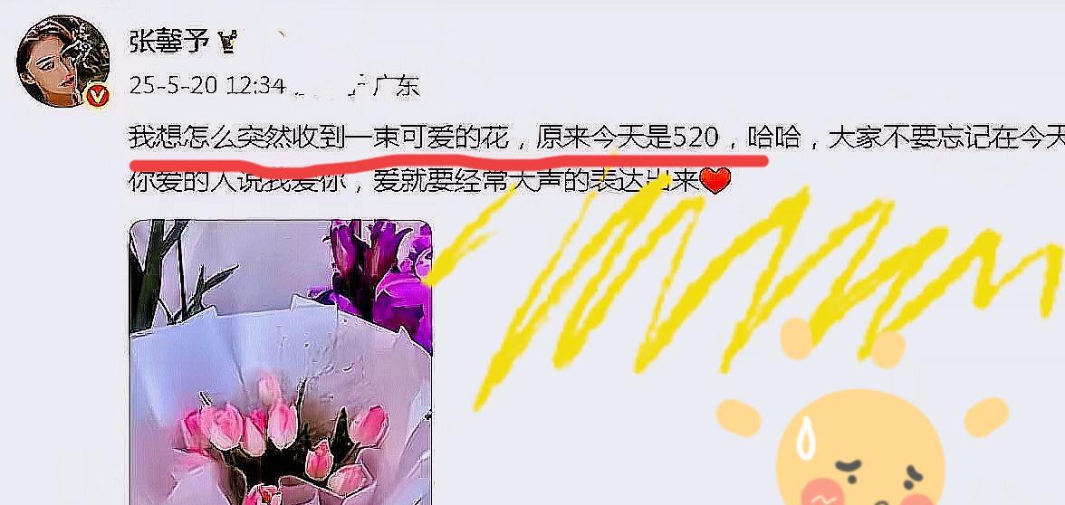 520这天，张馨予被何捷的浪漫击中啦！宝子们，520这波狗粮，张馨予