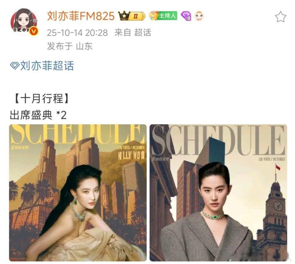 刘亦菲工作室官宣了将会参加VOGUE和ELLE年度盛典[墨镜]内娱红毯的神来了​
