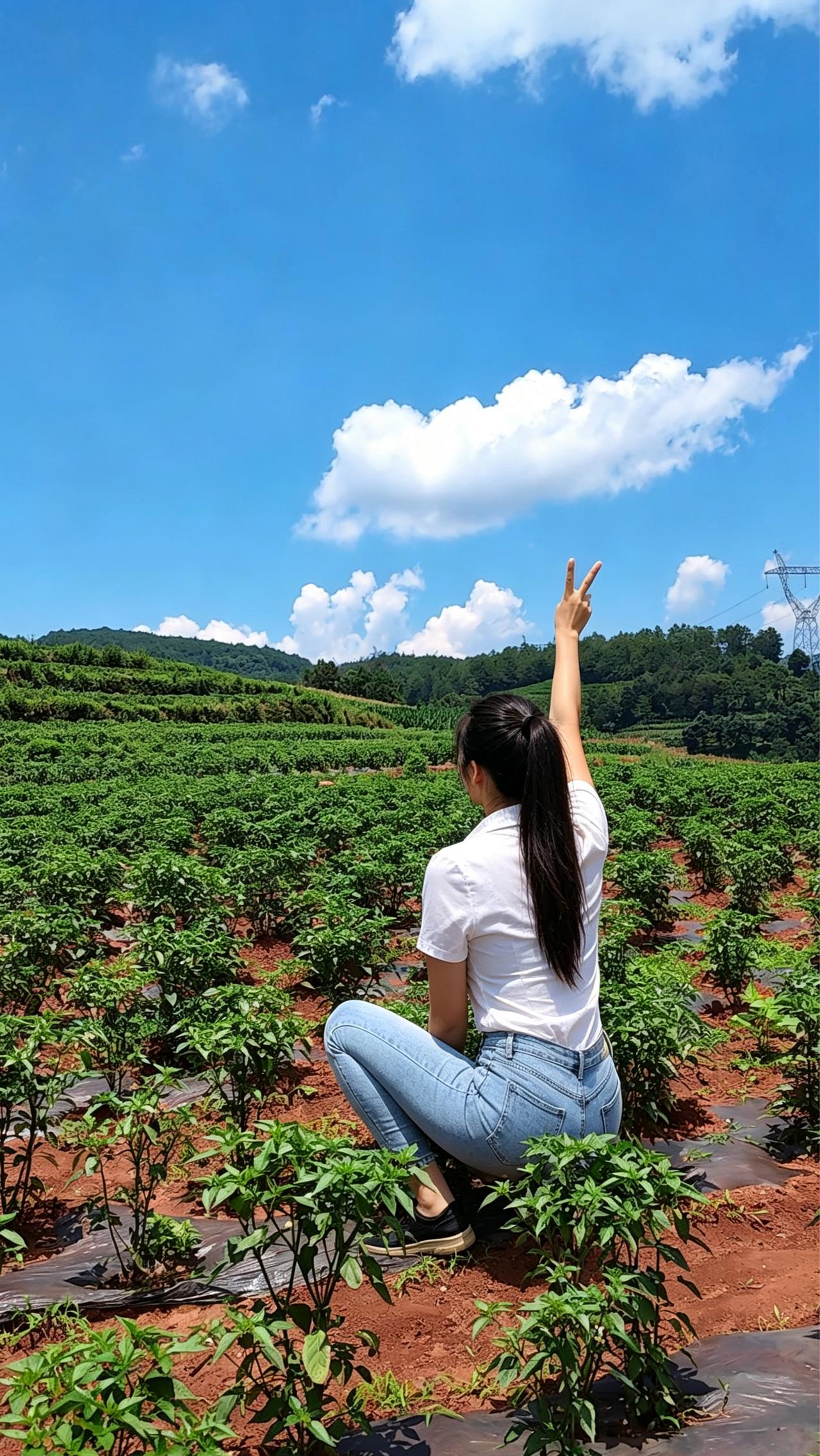 前期被“白雨”打成光杆的辣椒，已经从新发枝，长势旺盛，期待今年能有个好收成！辣椒
