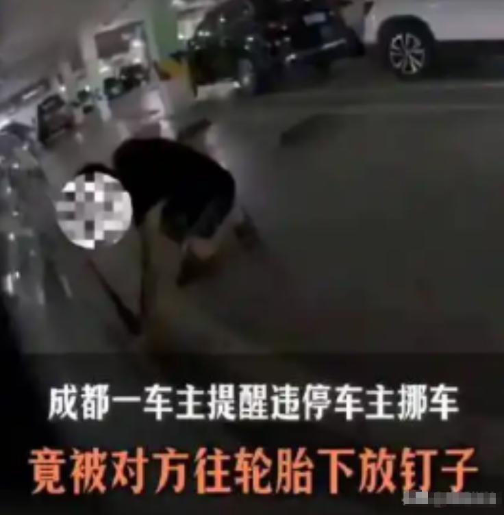 “心思歹毒！”四川成都，男子在车库发现一辆车挡住自己的车了，就提醒对方挪车。可到