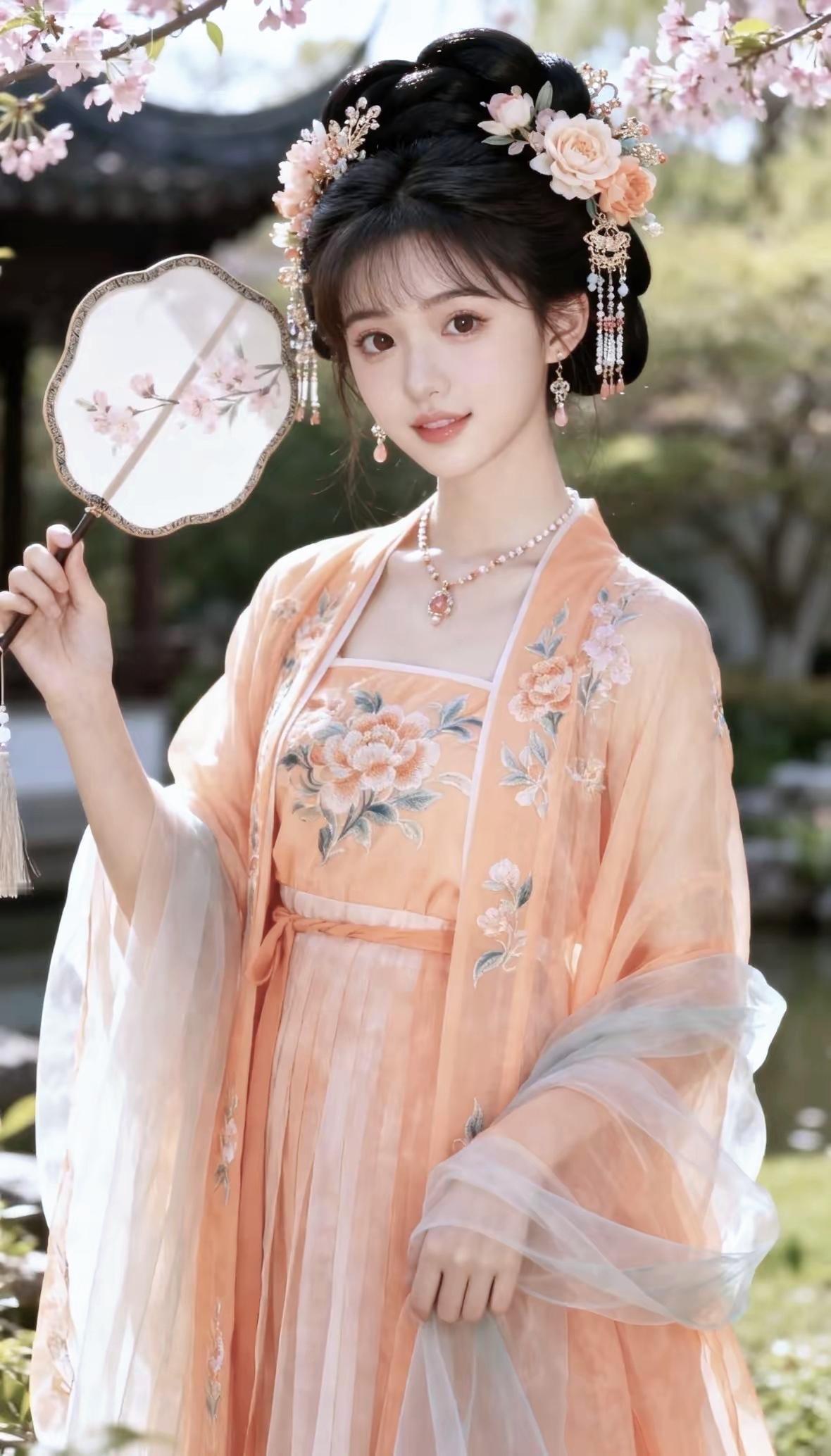 现在我国那些姑娘喜欢穿的汉服，一般都是隋唐的。因为隋唐的汉服比较显腰身，还很华