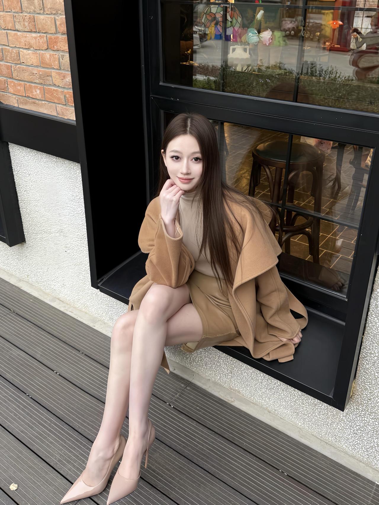 氛围气质感拍照姿势这个大衣跟这家咖啡店太搭了！你喜欢哪一种气质的美人?