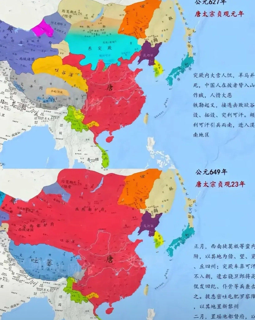 李世民不是被高估了，而是被低估了！他武德九年刚上位时，大唐还很小，大概和明朝差不