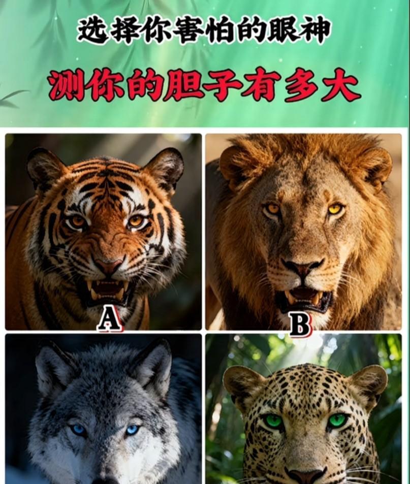 心理测试1408，选出你害怕的眼神，测试你的胆子有多大？#秋日生活打卡季#