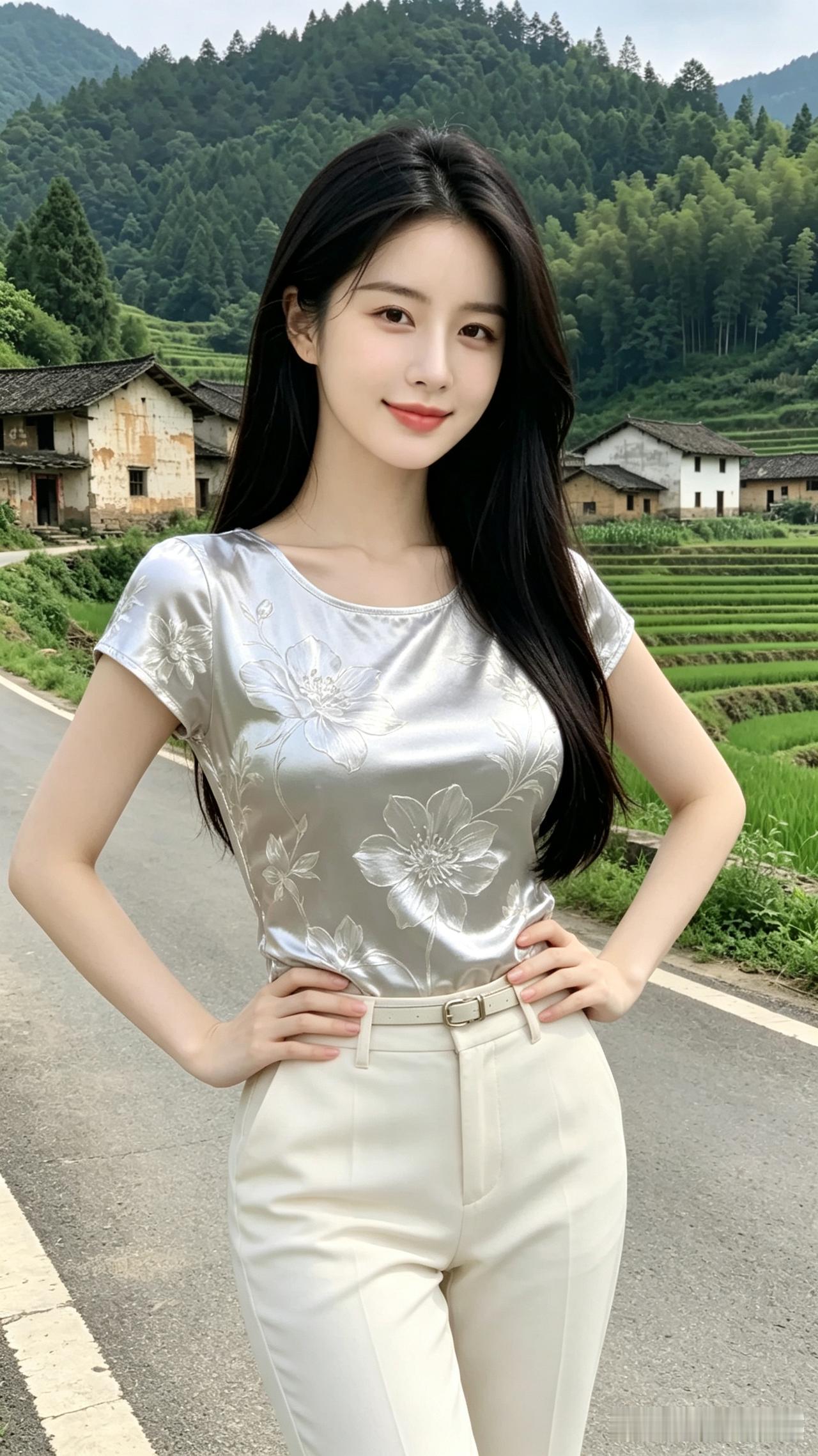 穿行盘山乡村公路，老屋梯田伴竹海，随手拍出清冷山野氛围感我驾车穿行山间小路