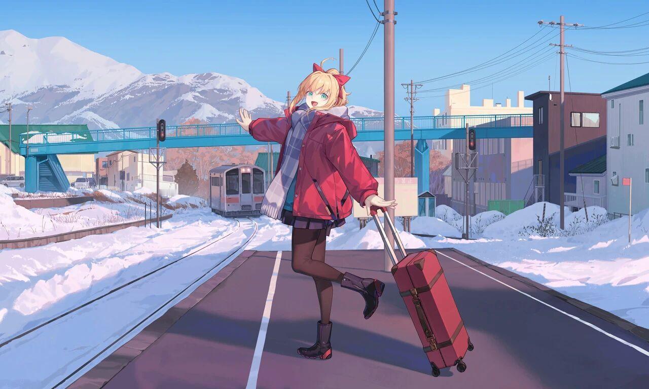 动漫acg次元大赏我的2025年终总结壁纸画师NIAN绘制的一些场景构图很棒的游