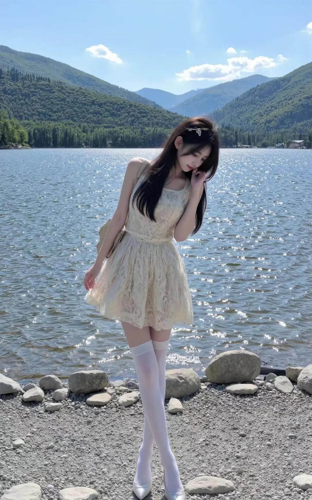 每当自己心情不好的时候就看看美女，心情就好了很多