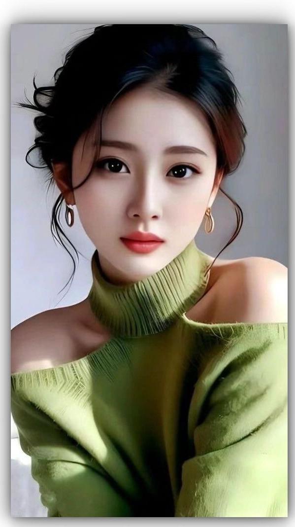 绿衣美人，似画如诗