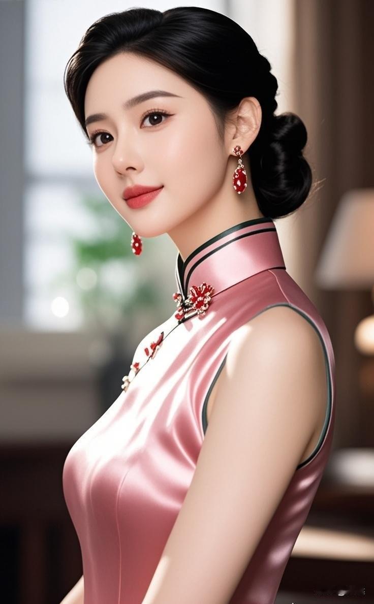 优雅旗袍风，复古红唇妆，尽显东方魅力！朴素跟旗袍,哪个更漂亮?红色旗袍穿搭