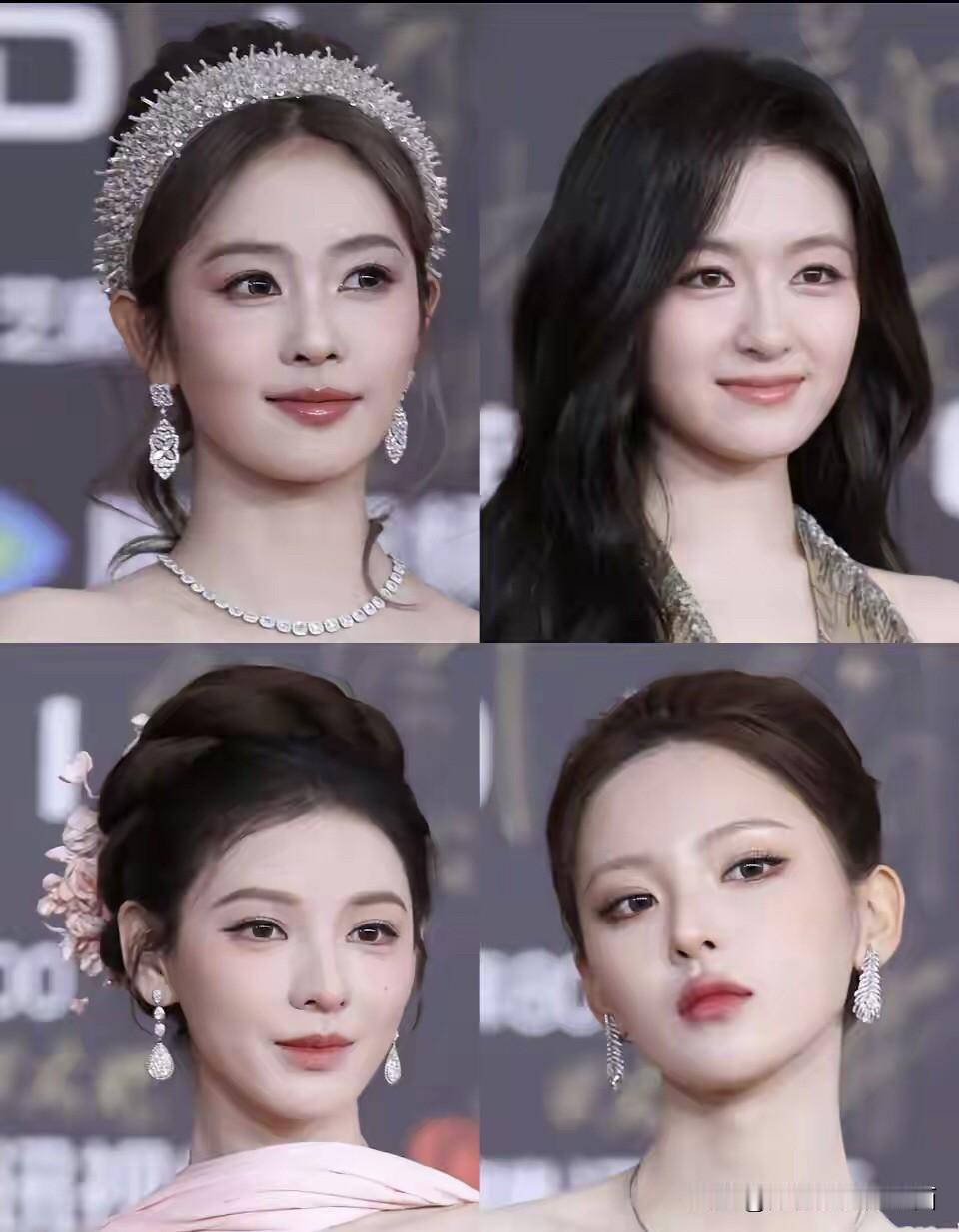 原来觉得李兰迪长相一般，没想到跟其他明星一起比对之下，她才是最耐看的一个，颜值比