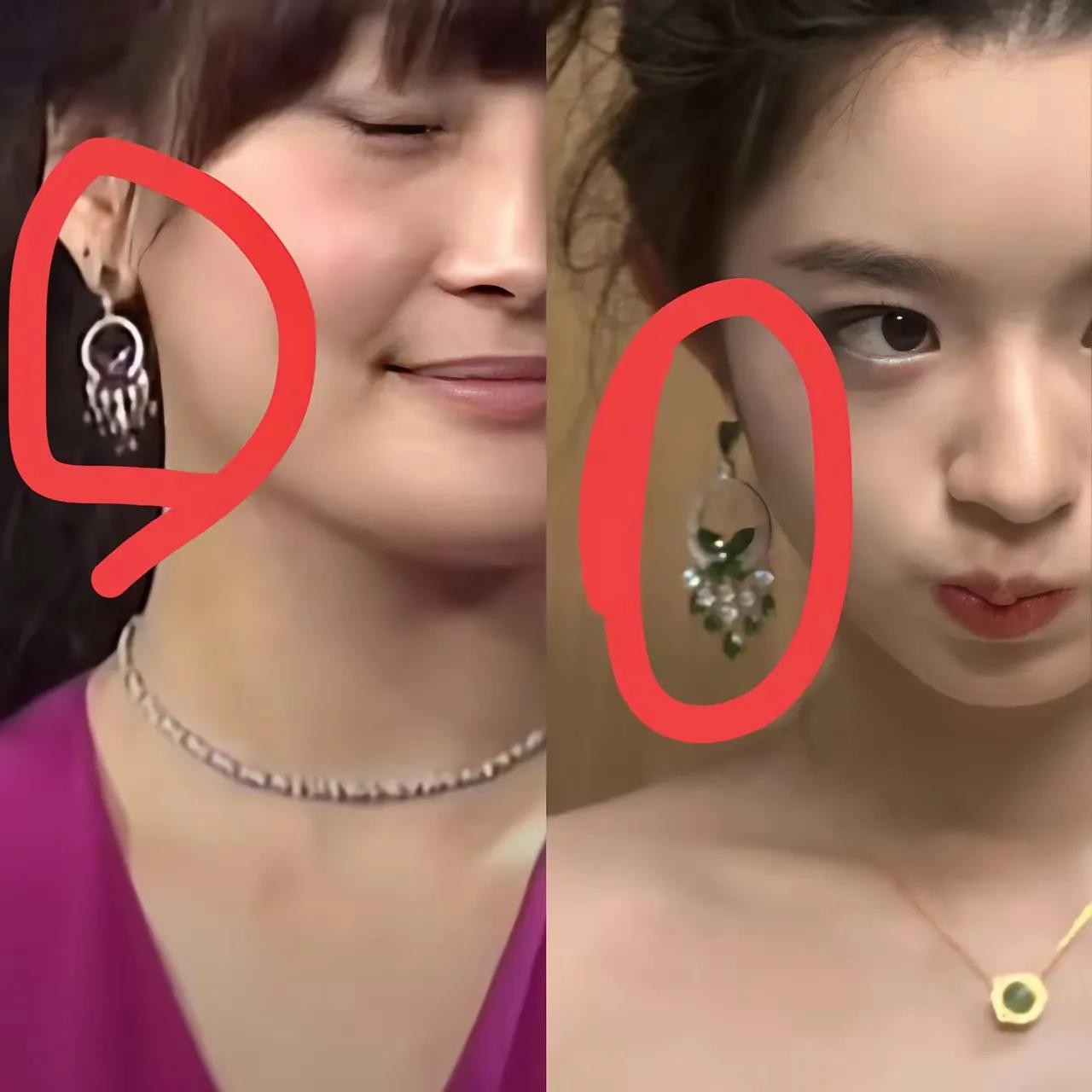 我就说嘛，假的终究是假的，别看黄小姐戴的耳环跟公司老板宗馥莉戴的样式看上去是一样