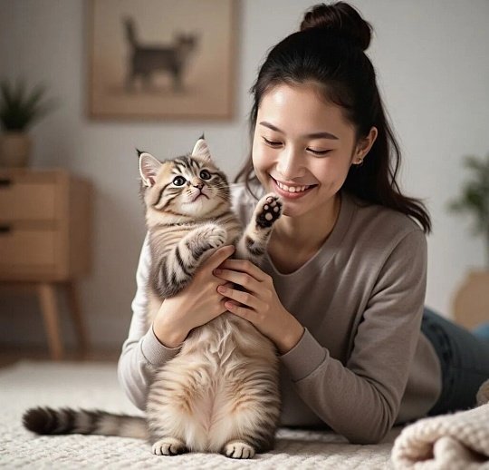 当你和猫在同一个房间时表面安静各自待着，实则全程被它悄悄观察，一举一动都在小猫咪