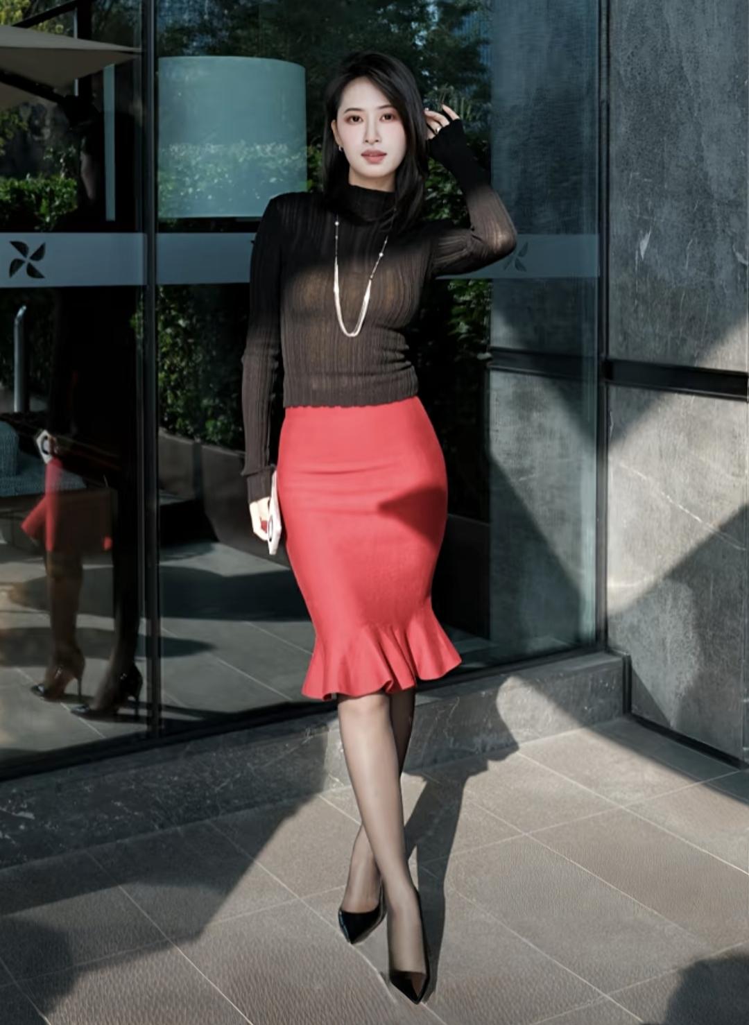 分享你心中的女神这是不是传说中的“石榴裙”？