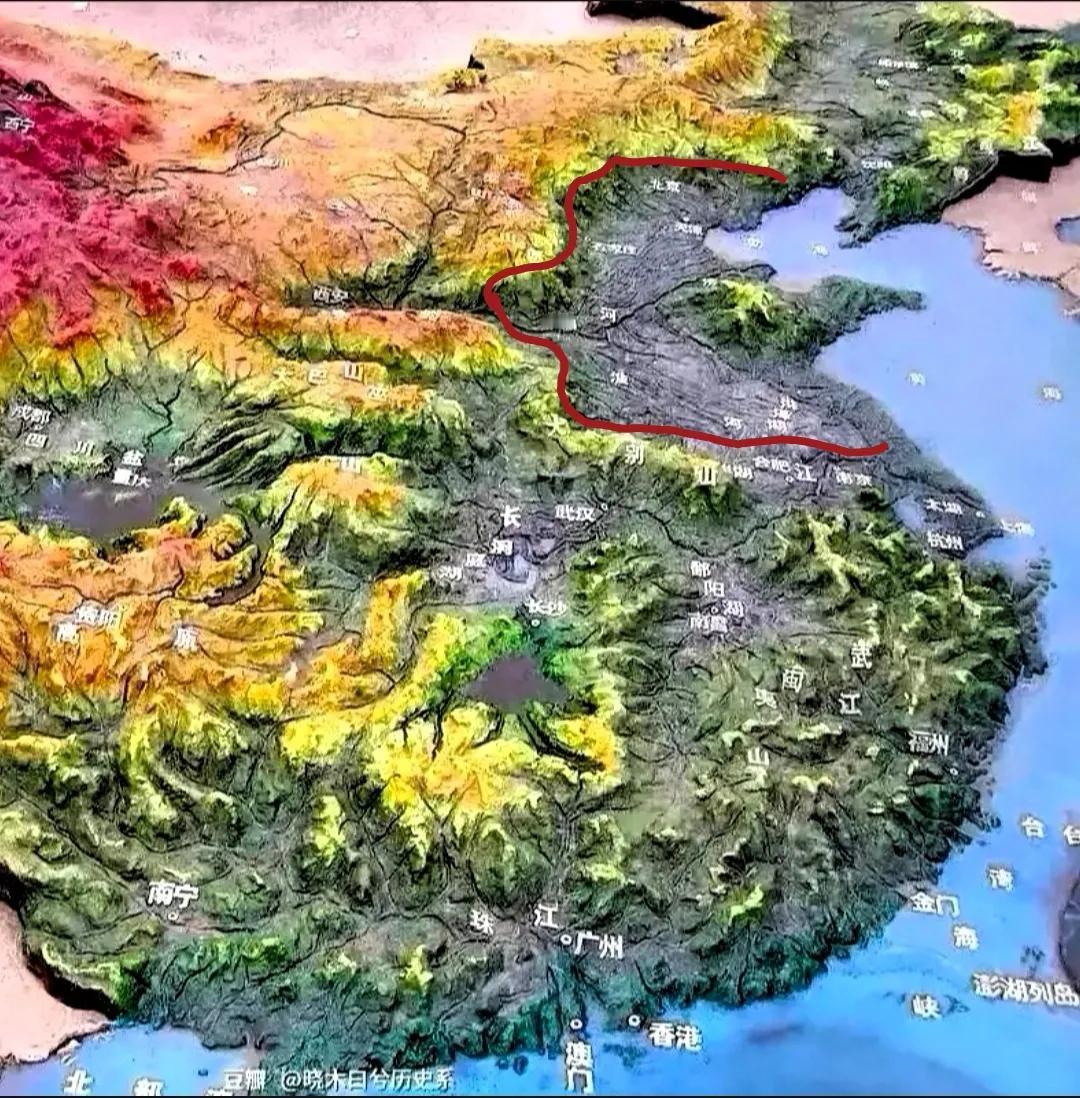 看图说话：1、四川盆地：忒像一个陨石坑！2、山东半岛：总感觉与胶东半岛曾经是