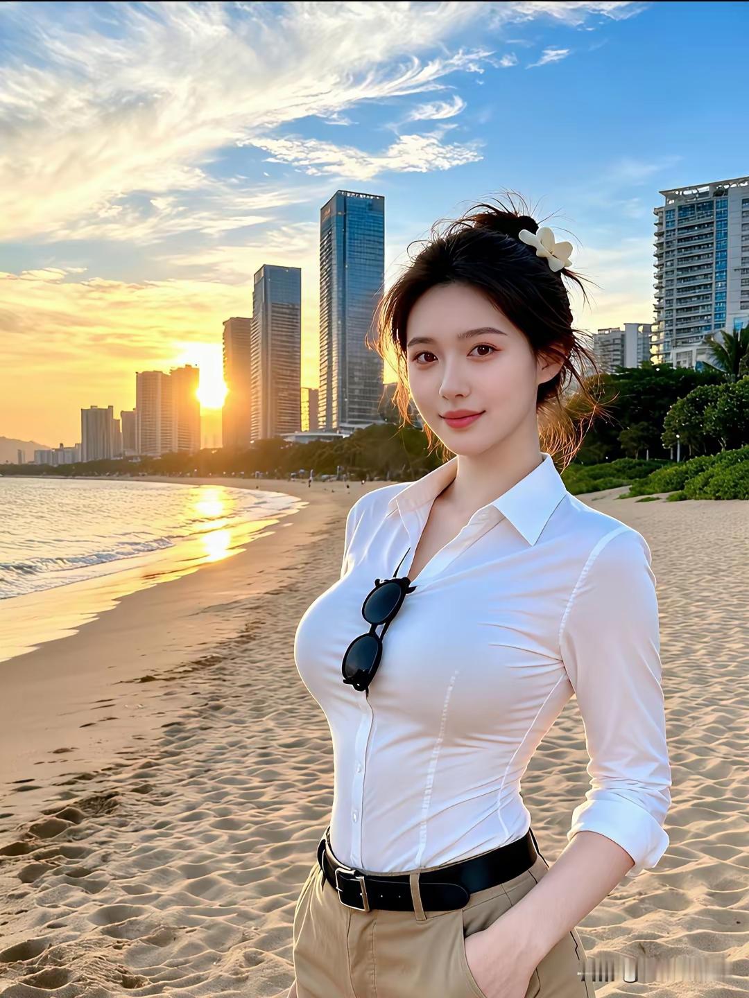 在忙碌的日子里，总要找个时间，去看看海。听海浪拍岸，看夕阳西下，任晚风吹散