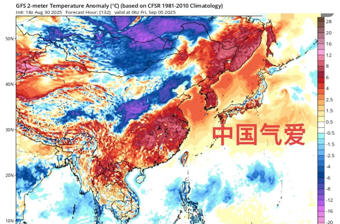 【台风/冷空气观察】根据GFS模型看9上旬，副高回归。继续影响南方。北方冷空气