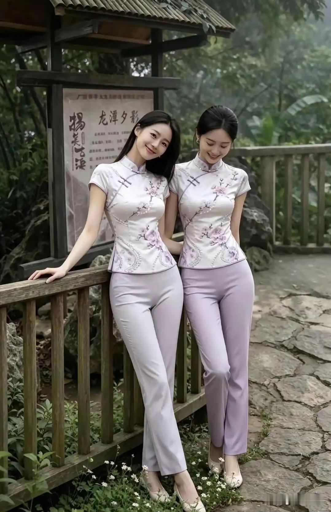 双胞胎姐妹，还是右边的漂亮！