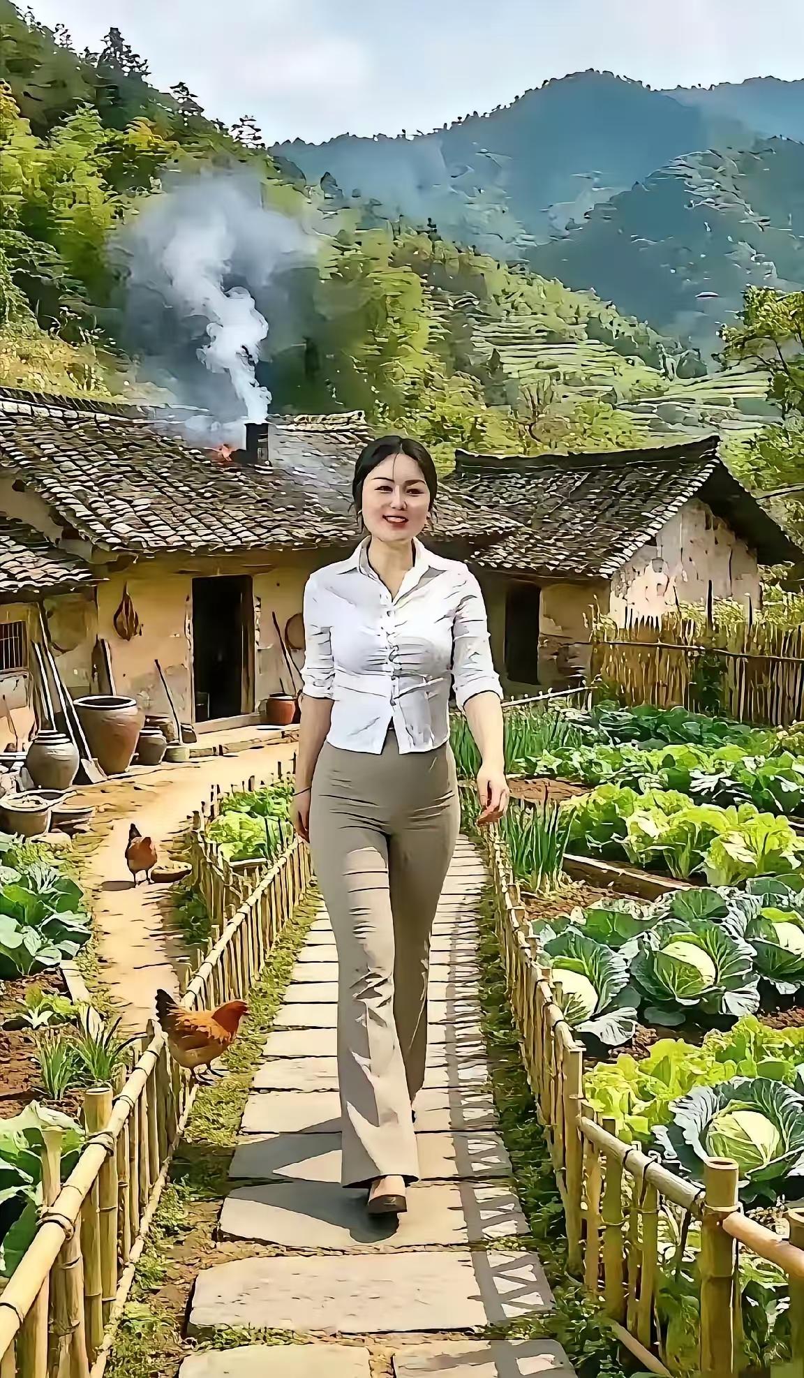 水仙子·山居闲愿层山环抱小庭幽，蔬圃炊烟淡自流。尘喧远却无烦垢，清风伴柔