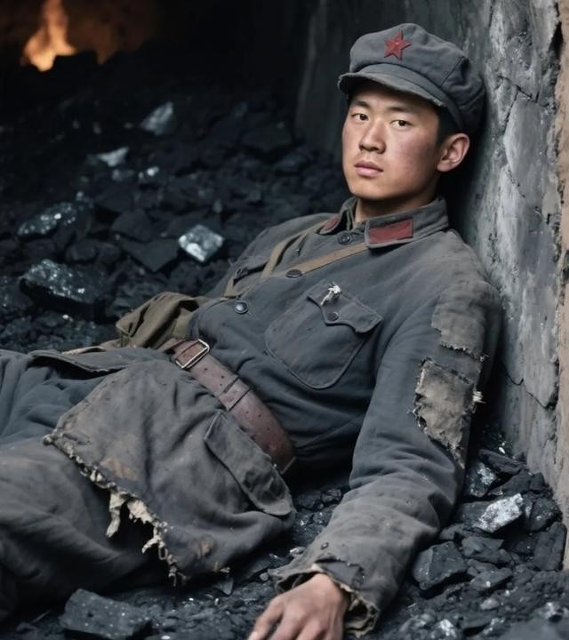 1937年，西路军副营长杜万荣与三名战友被活埋在炸塌的煤窑里。就在他们感觉呼吸越