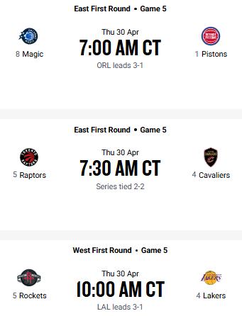 🔥🔥🔥明日三场比赛，全是焦点战：【火箭vs湖人，火箭回家还是回主场】