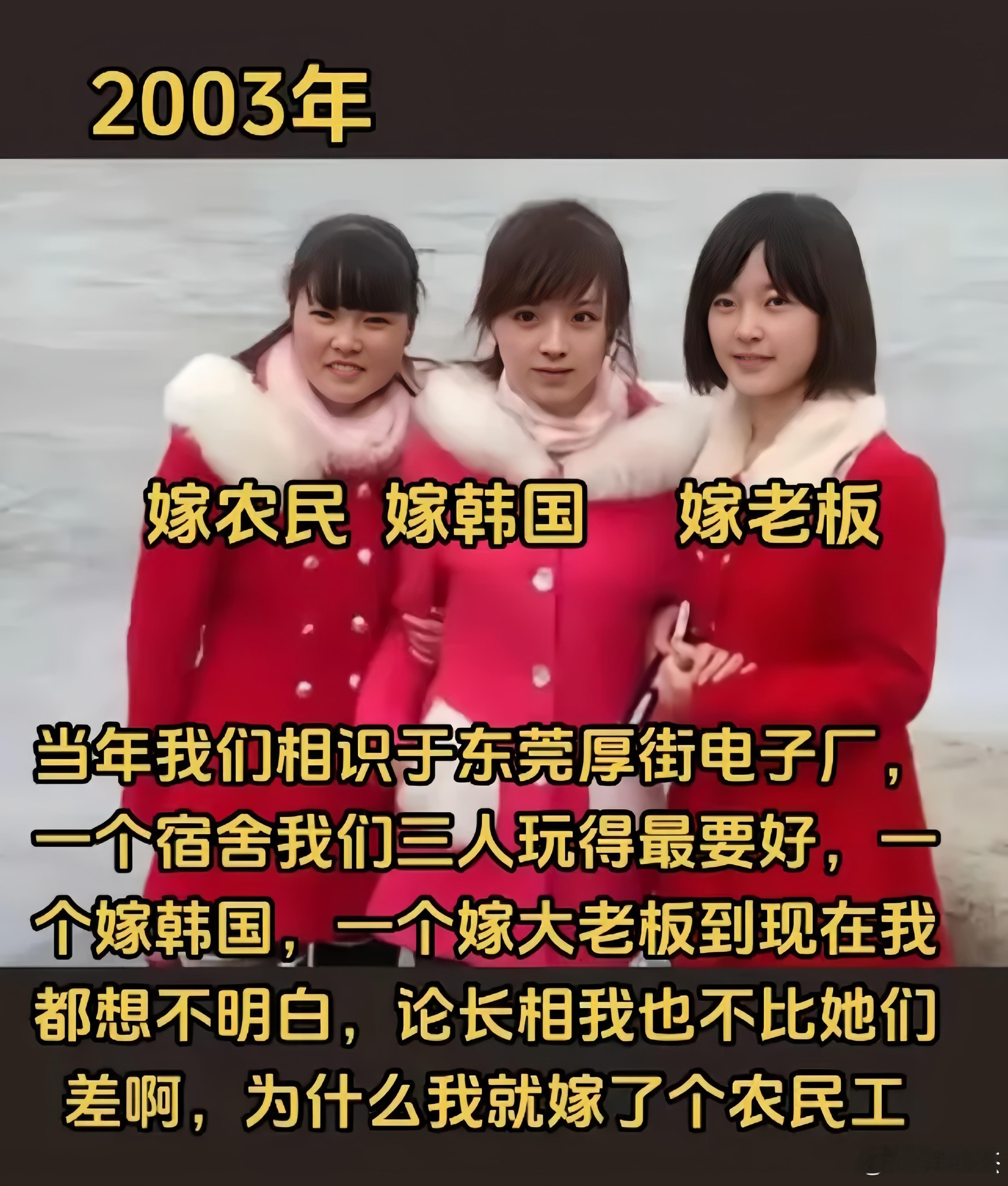 假如你穿越回2003年，这三朵姐妹花是你你会选择哪一位？