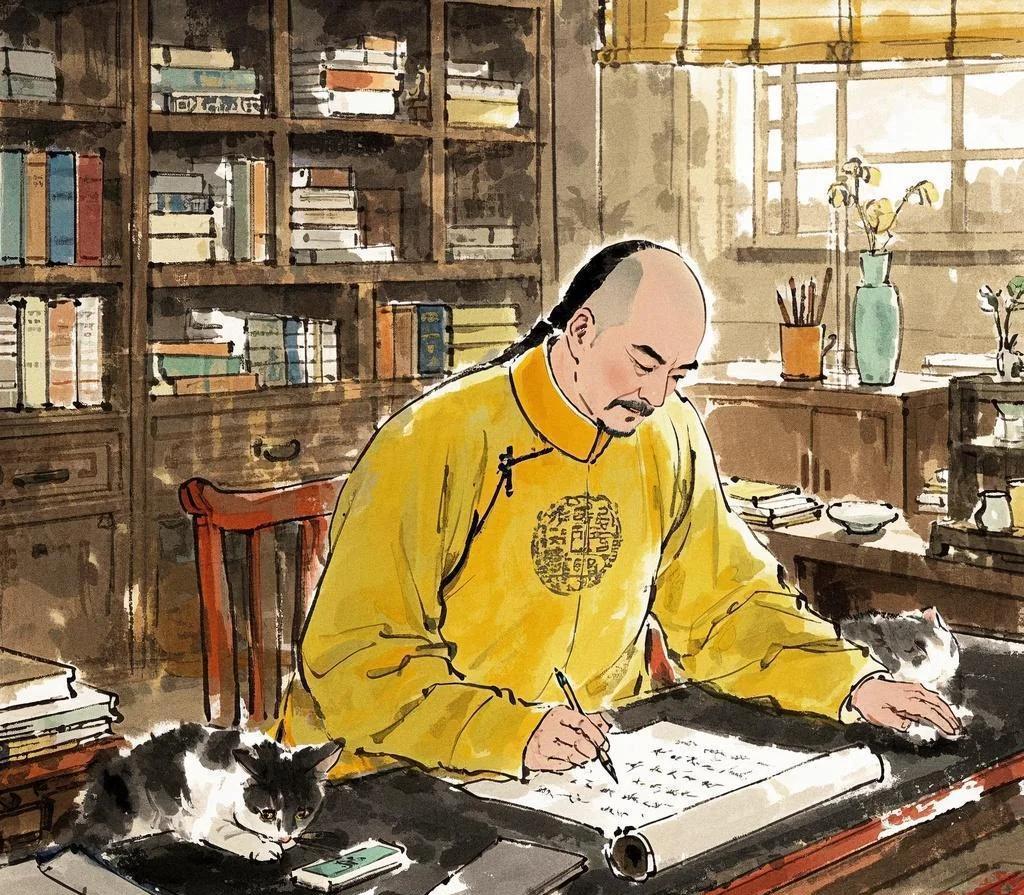 乾隆年间，乾隆茶馆闲坐，忽闻一老头骂：“皇上的诗，狗屁不通！”他刚要发火，老头下