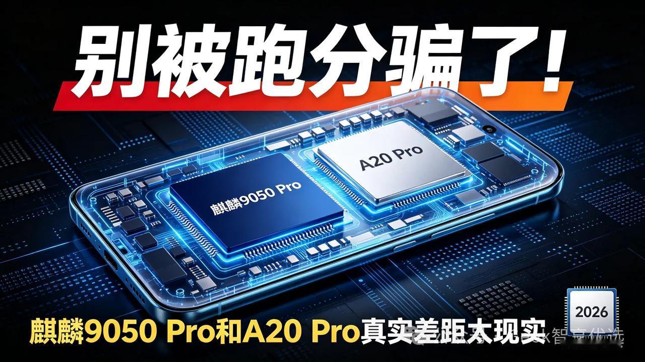 别被跑分忽悠！麒麟9050Pro与A20Pro的差距，太现实很多人选机只看