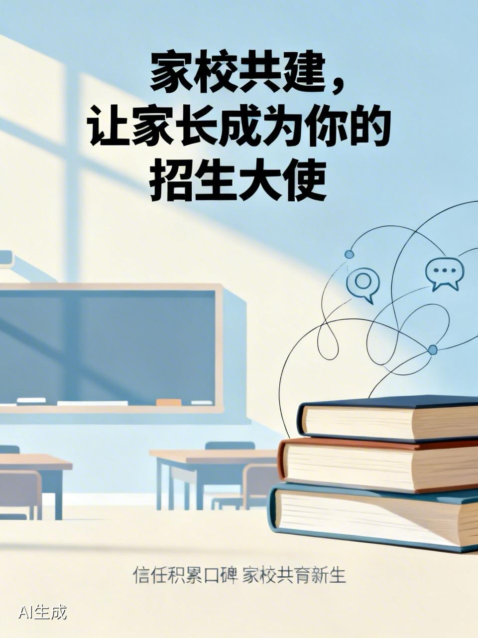 家校共建，让家长成为你的招生大使：关于民办学校的招生，我认为，最好的办法，就是