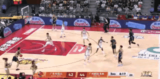 崔永熙唯一的两分，就是这个拉杆好球。可惜了，小崔也挺郁闷的，怎么过来广东队就被