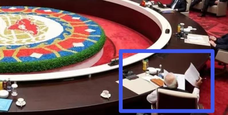 不得不说，莫迪在上合组织开会时的坐姿，那是相当松弛！从现场可以看到，其他各国