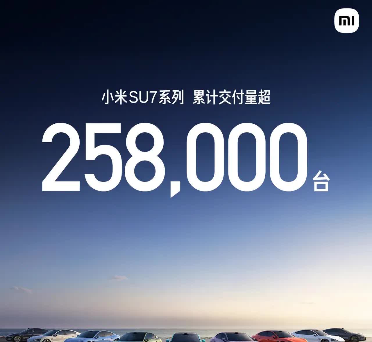 雷军公布小米SU7销量小米汽车彻底失控谁能想到，均价25万左右的小米SU