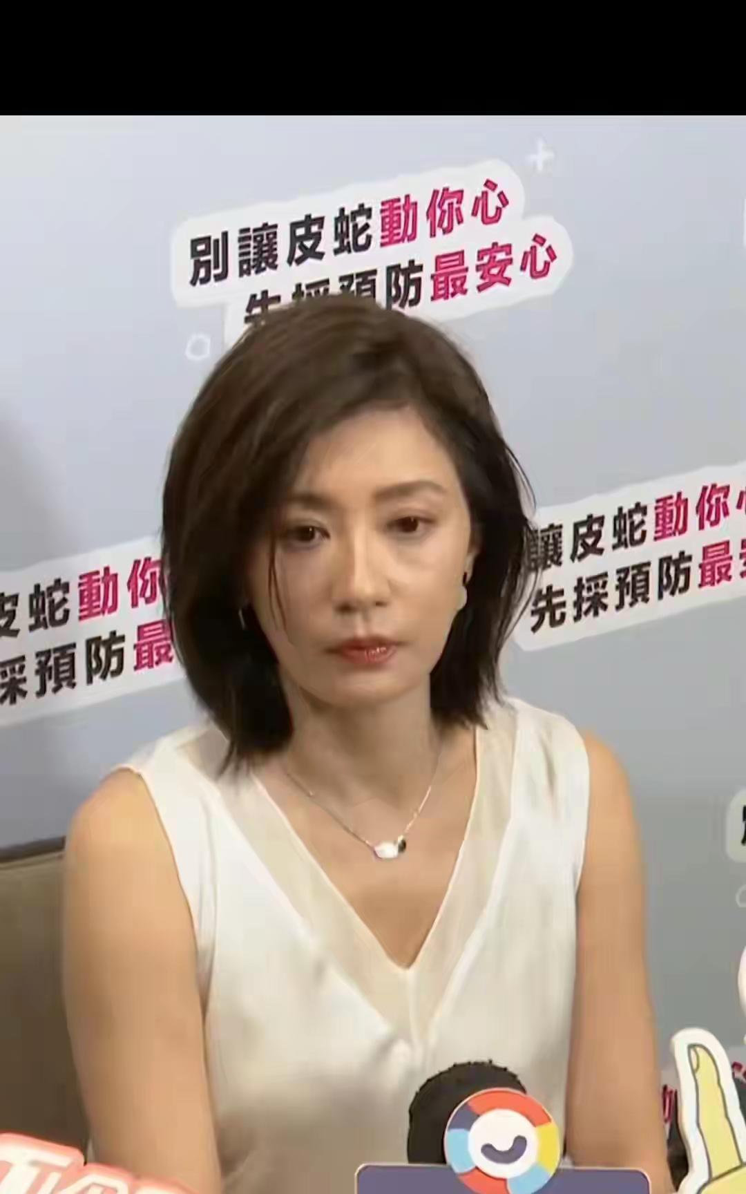 8月21日，贾静雯现身「心血管病患疫苗接种指引」记者会，无美颜生图在社交平台引发