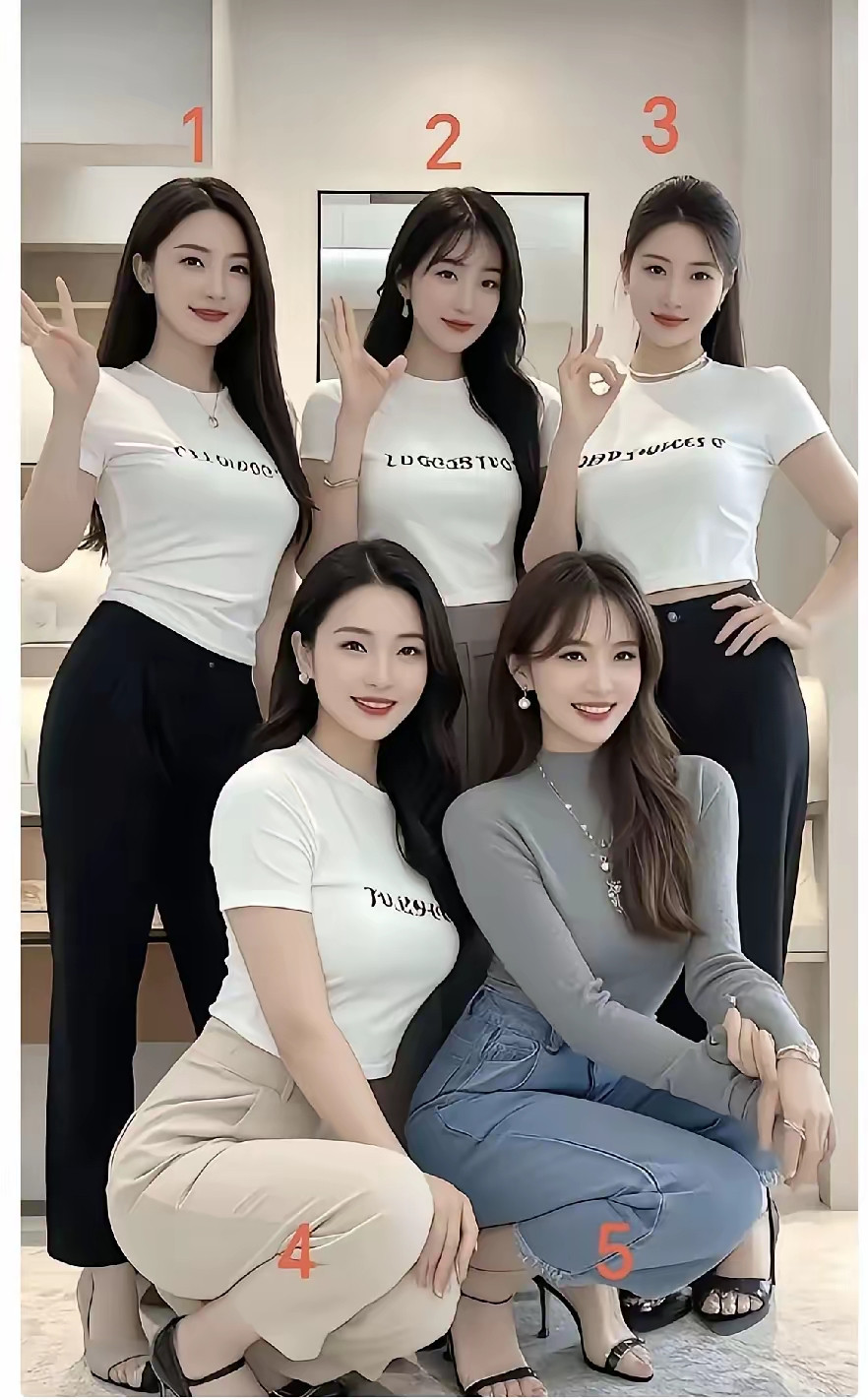 如果这5位美女约你去爬山，你会选择谁，打在评论区。