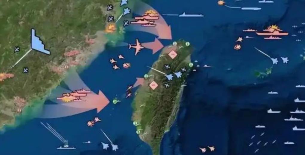 中国现在围岛，已经跟台湾没有关系了！大陆把台湾当做一个诱饵，只要老美敢出动航母或