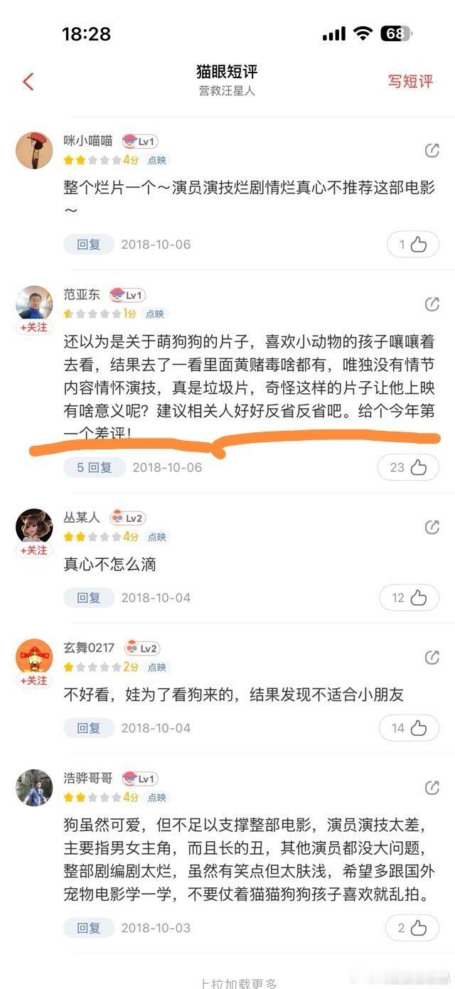 2018年看过电影的观众真实影评，看来确实不怎么样。