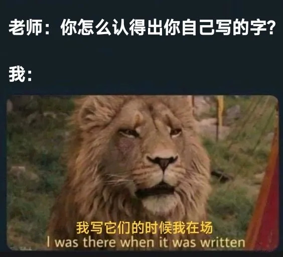 我写它们的时候我在场