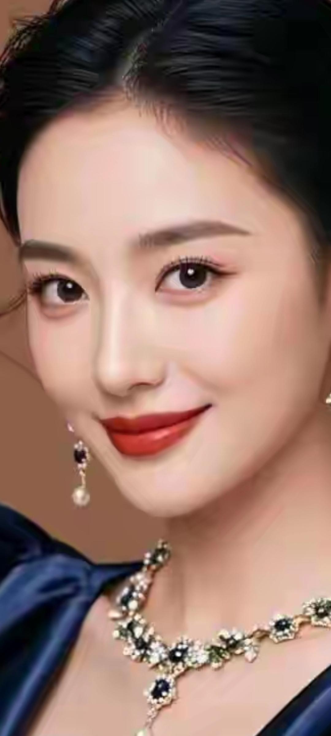 优雅红唇，闪耀珠宝，尽显高贵气质！