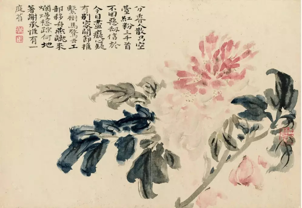 石涛花鸟画。石涛是中国绘画史上一位十分重要的人物，他既是绘画实践的探索者、革新者