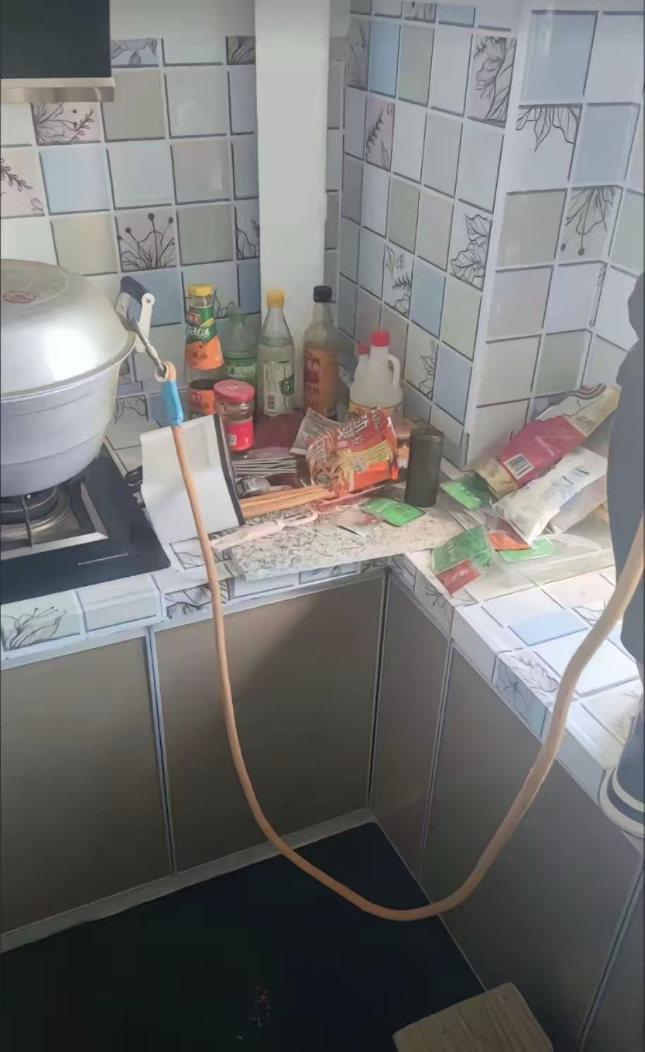 徒弟亲手给我挂的安全绳