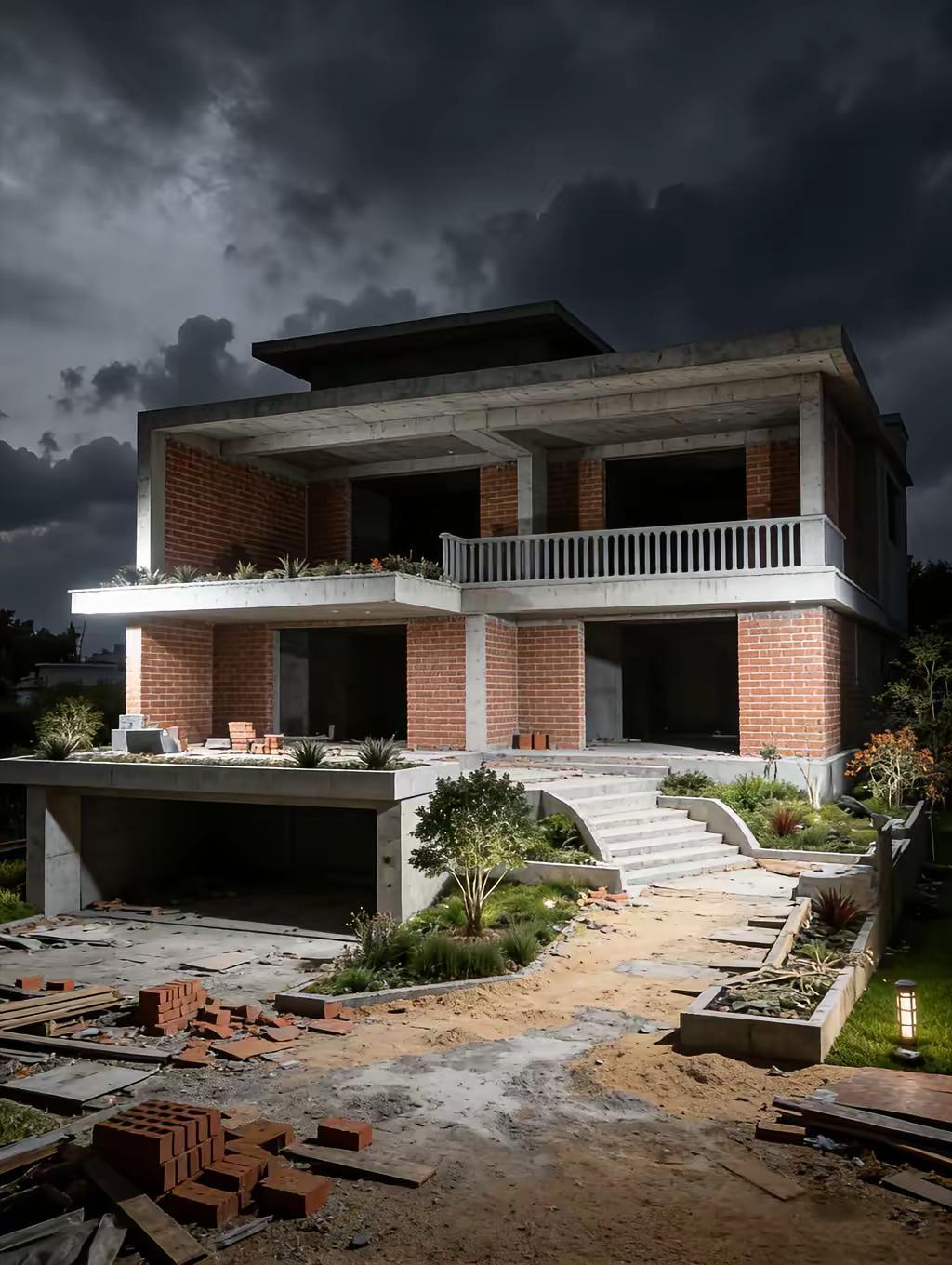 现代架空层才是时尚又实用的户型农村自建房别墅设计图纸设计