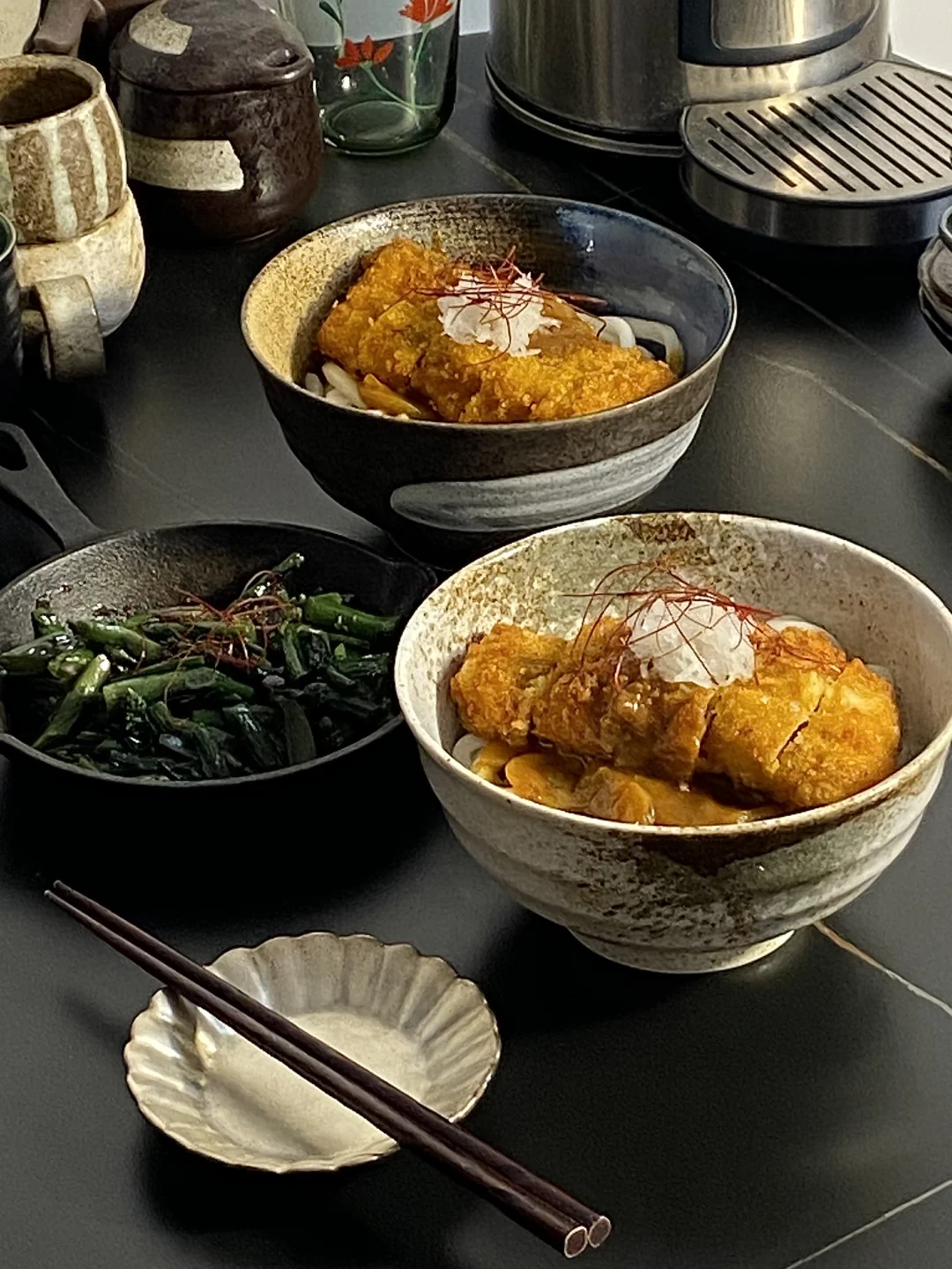 炸猪排咖喱乌冬一碗🥢