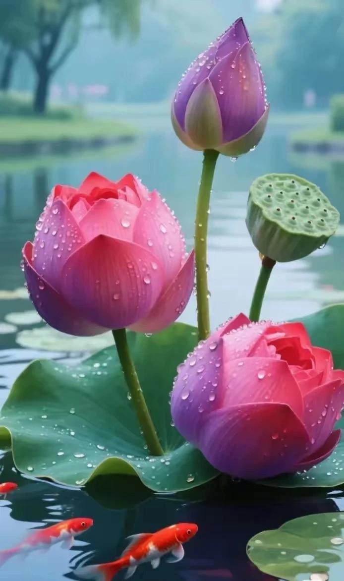 答对联：上联：风摇柳叶添新绿，下联：雨潤荷花粉笑口。